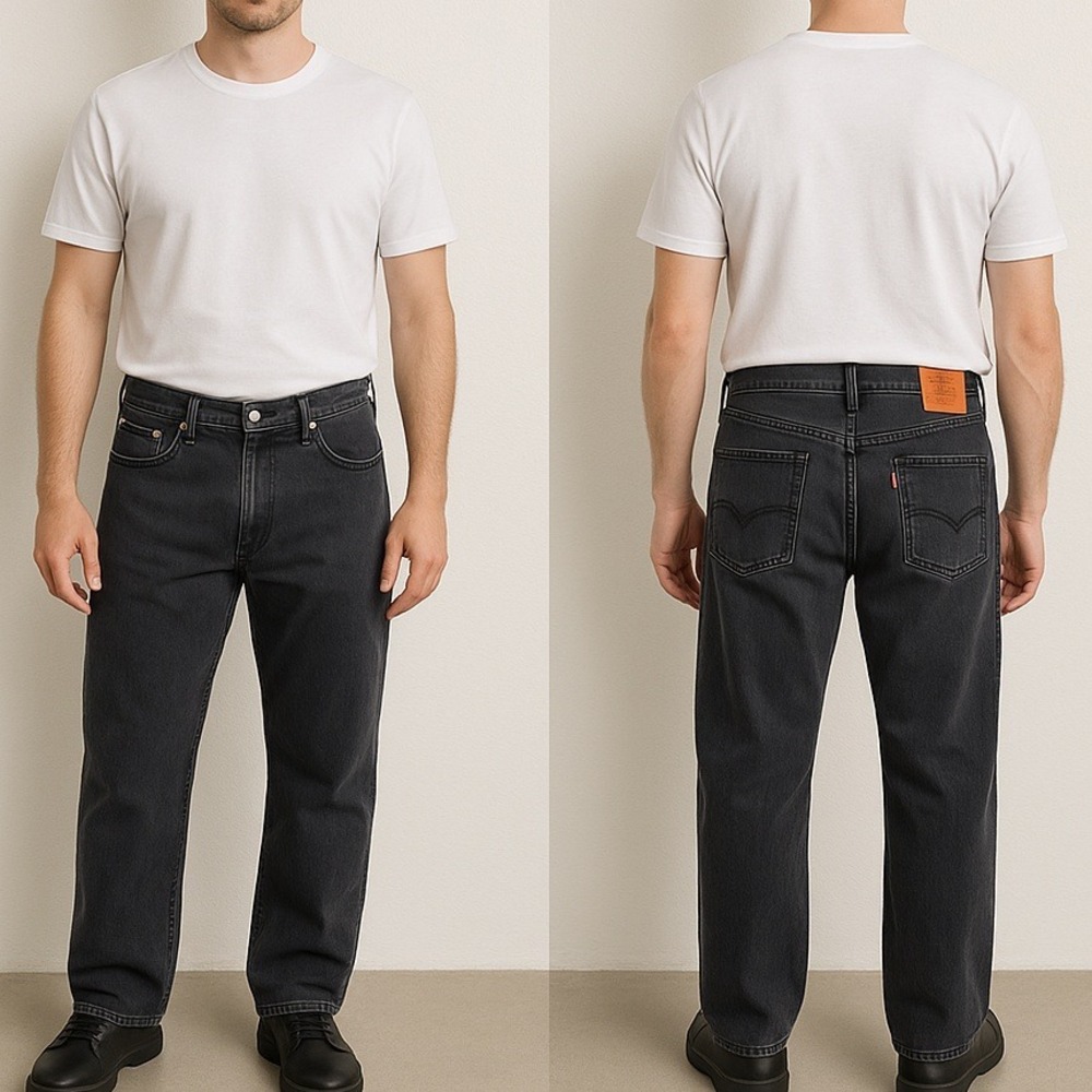 Levi's 559 Relaxed Straight Jeans Black Denim Pants Mens Size‎ W40 L32 Everyday
